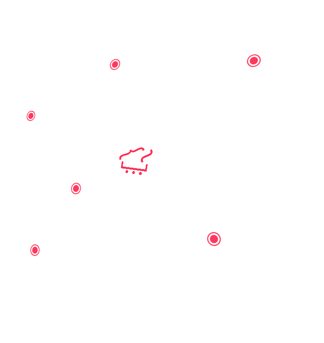 Représentation de mizogoo avec les différents services de la plateforme qui gravitent autour du logo